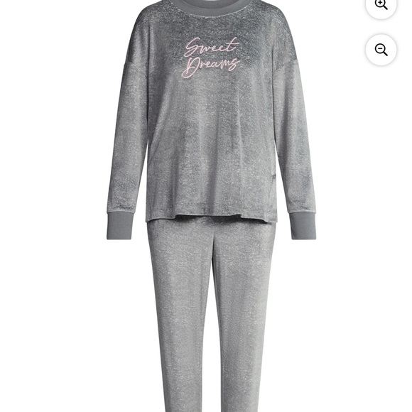 Joyspun Other - Women's Velour Cozy Gray 3 Pc Pajama Set